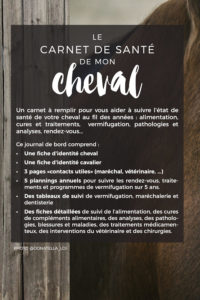 Carnet de santé cheval