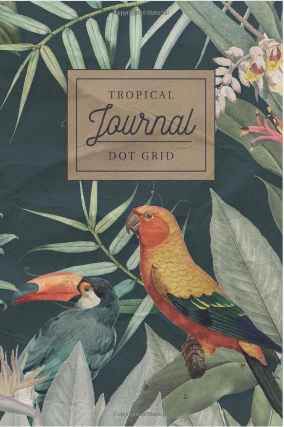 Tropical journal dot grid notebook