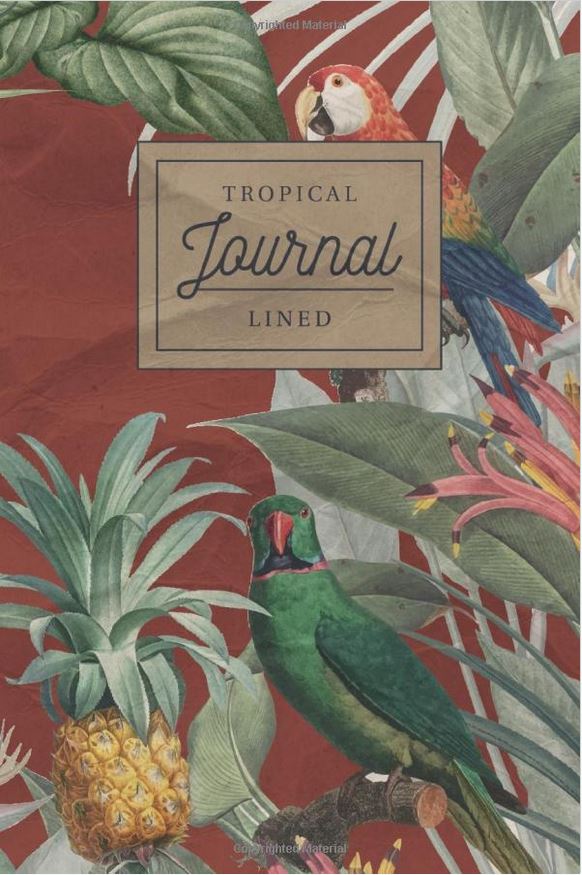 Tropical journal lined notebook